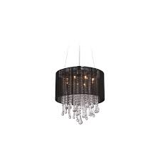 Black crystal drum pendant light. Bellevue Ap45428bk Black Laurel 8 Light 16 Wide Crystal Drum Chandelier Lightingshowplace Com