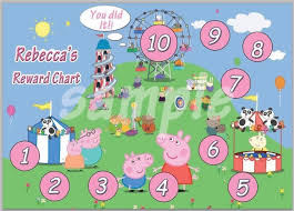 Peppa Pig Reward Chart Personalised Behaviour Potty Training