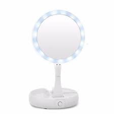My Fold Away Mirror The Lighted Double Sided Vanity Makeup Mirror As Seen On Tv Mirror Led Mirror Travel Mirror