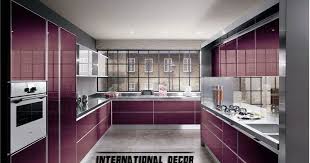 purple kitchen interior design and
