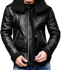 Clearance Forthery Men Faux Fur Hooded Winter Warm Fleece Lined Down Jackets Coat Black Us Size 3x Aviator Leather Jacket Leather Jackets Women Leather Jacket