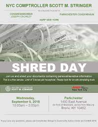 All of coupon codes are verified and tested today! Shred Day Parkchester Bronx Office Of The New York City Comptroller Scott M Stringer