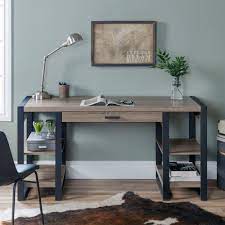 Shop the collection of desk hutches and design the workspace of your dreams. Walker Edison Furniture Company 60 In Ash Grey Rectangular 1 Drawer Writing Desk With Keyboard Tray Hd60ubs30ag The Home Depot