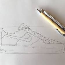 nike air force 1 07 pas fini crayon chaussure nikesb dessin drawing sneakers draw criteri au basket coloriage de guirlande pompons bricolage