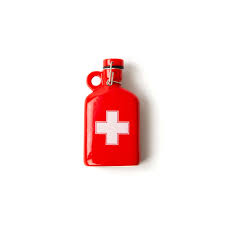Apothecary Red Ceramic Flask Sylvester Co Modern General