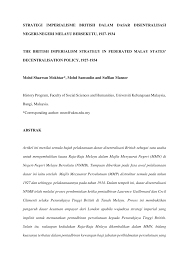 Operator di atas merupakan segelintir dari banyaknya operator yang mudah digunakan oleh pemula, dan lebih baik jangan digunakan apabila kamu masih belum. Pdf Strategi Imperialisme British Dalam Dasar Disentralisasi Negeri Negeri Melayu Bersekutu 1927 1934