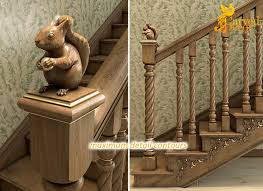 Stairsupplies™ offers both box newels and turned newel posts. Set Of 10 Unfinished Decorative Carved Newel Post Cap Squirrel Etsy Newel Post Caps Newel Posts Oak Newel Post