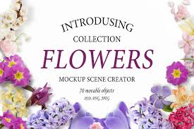 Cosmetic mockup psd creator allows you. Flowers Mockup Scene Creator By Iryna Linnik Thehungryjpeg Com