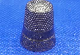 Vintage Simon Brother Sterling Silver Thimble Wagon Wheel Pattern