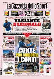 La gazzetta dello sport is an italian daily newspaper dedicated to coverage of various sports. Ibra Prepares For Grand Finale National Variant Today S Front Page Of Gazzetta Dello Sport