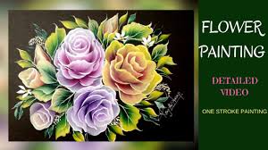 Easy flower paintings for beginners and beyond! Acrylic Painting Rose One Stroke Painting Simple And Easy Beginners Painting 2017 Youtube