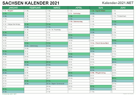 Wieviele arbeitstage hat das jahr 2021? Kalender 2021 Sachsen