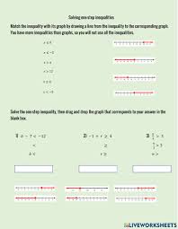 Includes a range of useful free teaching resources. Solving One Step Inequalities Worksheet