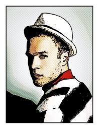 An Art Work of Olly Murs by Dan Newburn of the Morgan-Newburn Foundation  for the Arts, Las Vegas, Nevada.