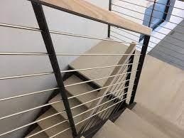 At 1/4 thick, stainless steel rods are a horizontal infill as striking as they are strong. Horizontal Rod Railing Stair Systems Lorenzo Metalworks