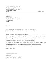 Surat ini sering digunakan jika anda mempunyai masalah seperti tidak. Contoh Surat Tunjuk Sebab In English Download Kumpulan Gambar