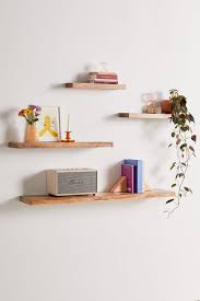 Simple Floating Wood Wall Shelf In 2020 Wood Wall Shelf Floating Shelves Diy Floating Shelves