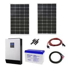 Kit Solaire Autonome 220v 1kva 800w Entree Panneaux Photovoltaiques 12v 600w Maximum Onduleur Hybride 1kva Regulateur Pwm 5 Solaire Onduleur Solaire Kit
