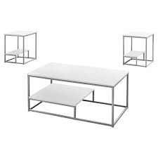 The coffee table is the glue that brings the style and the social aspects of a living room or family room together. Monarch Specialties Monarch Metal Table Set 3 Pieces White Silver Rona