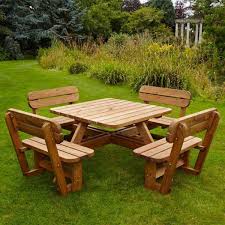 Anchor Fast 8 Seater Pine Wood Picnic Bench Costco Uk Pallet Patio Furniture Diy Diy Patio Furniture Outdoor Furniture Design