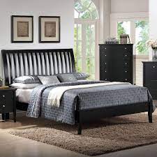 A sleigh bed frame comes with a scrolled or curved foot and headboards which resemble a sleigh. Holland House Central Park 5504 29hf 29r Queen Slatted Sleigh Headboard Bed Lucas Furniture Mattress Platform Beds Low Profile Beds