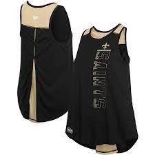 Women S New Era Black Gold New Orleans Saints Combine Authentic Over The Top Tank Top