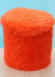 Pouf Et Coffre Moumoute Orange Annees 70 Vintage Annees 70 Vintage Souvenir Retro
