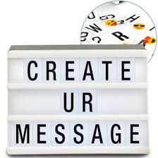 Sharper Image Cinematic Light Up Box Led Message Letter Board Sign Light Up Box Light Box Light Box Sign