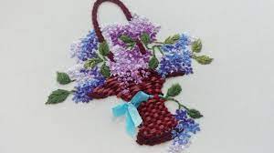 How To Embroider Lilac Flowers Art Embroidery In 2020 Flower Art Lilac Flowers Easy Stitch