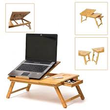 This Wooden Laptop Table Will Protect Both The Laptop From Overheating And The User From Suffering Heat Related Discomfort In Additi Laptop Table Wooden Table