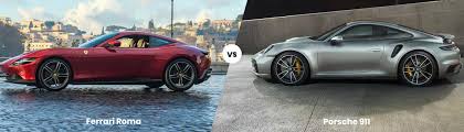The porsche 911 (pronounced nine eleven or in german: Ferrari Roma Vs Porsche 911 Turbo Continental Autosports Ferrari