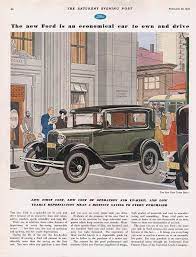 1931 Ford Tudor Saturday Evening Post Ad Ford Old Classic Cars Classic Cars