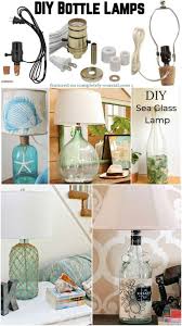 Diy Bottle Lamps With Lamp Kits Coastal Beach Nautical Bottles Diy Bottle Lamp Bottle Lamp Diy Table Lamp