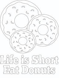 That expresses our feelings for donuts so simply and precisely. Donuts Coloring Pages Coloring Home