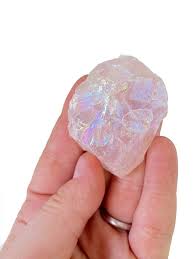 One karat of pink topaz. Raw Aura Rose Quartz Crystal 1 2 Aura Rose Quartz Stone Raw New Moon Beginnings