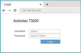 192 168 254 254 Actiontec T3200 Router Login And Password