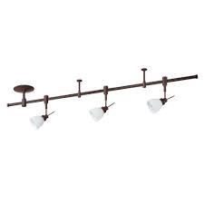 Kendal Lighting Rk50 Series 4 Ft 3 Light Oil Rubbed Bronze Track Lighting Kit Rk50 Orb The Home Depot