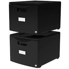 A white file cabinet is ideal for a casual space, while a black filing cabinet works for a formal vibe. Storex One Drawer Mini File Cabinet With Lock Legal Letter Black 2 Pack Walmart Canada