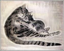 god yaponskoj koshki prekrasnye koty leonarda fuzhity i skazka o kototerapii cat artwork cat painting cats