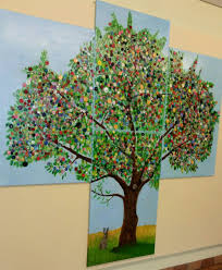 Ich Habe Auf 4 Keilrahmen Leinwand Den Baum Mit Olfarbe Vorgemalt Und Mit Firn Versiegelt Aus Einer Vielzahl Gesammelter K Keilrahmen Malen Mit Kindern Baum