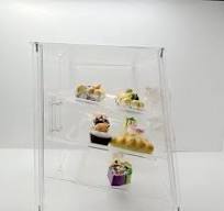 19" 4-Tier Acrylic Bakery Display Case - Donut/Cupcake Showcase With Lid