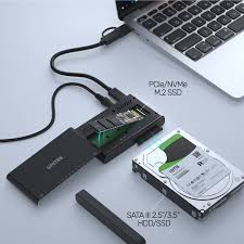 SolidForce+ USB-C to PCIe/NVMe M.2 SSD Enclosure Plus SATA III Adapter with Offline Clone AU S1222A