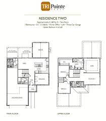 Residence 2 Floor Plan Floor Plans Three Car Garage 2nd Floor
