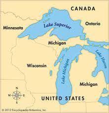 Elevation, latitude and longitude of great lakes, lake, united states on the world topo map. Map Of North American Great Lakes Great Lakes Upper Peninsula Michigan Lake