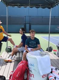 Goffin was defeated by grigor dimitrov and so fell into the sudden death places. David Goffin Great Practice With This Guy Dominic Thiem Facebook