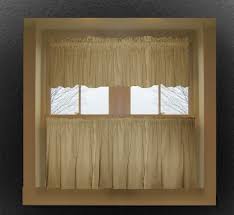 Maybe you would like to learn more about one of these? Solid Taupe Khaki Colored Cafe Style Curtain Includes 2 Valances And 2 Kitchen Curtain Panels In Many Custom Lengths