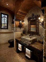 The bathroom fittings are contemporary and simple but the basins are stone carved to go with the beautiful custom made mirrors sourced from our home brand, i heart homez. Beautiful Bathroom Designs With Mediterranean And Rustic Style Roohome