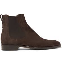 Williams created his first elastic sided men's boots. Berluti Leather Trimmed Suede Chelsea Boots Men Brown Berluti