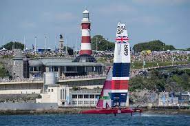 On the southwest coast of england in an area famed for its rich maritime history and a natural amphitheater, eight competing nations will race it out in identical fast foiling f50 catamarans. Great Britain Sail Grand Prix At Plymouth Day 1