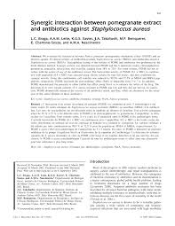 Il est possible que vous trouviez d'autres mots qui sont français et de la bonne taille mais qui seront refusés. Pdf Synergic Interaction Between Pomegranate Extract And Antibiotics Against Staphylococcus Aureus